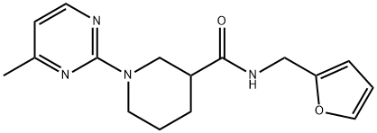 3-Piperidinecarboxamide,N-(2-furanylmethyl)-1-(4-methyl-2-pyrimidinyl)-(9CI) 结构式