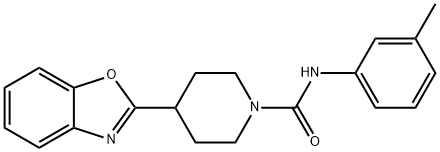 1-Piperidinecarboxamide,4-(2-benzoxazolyl)-N-(3-methylphenyl)-(9CI) Structure