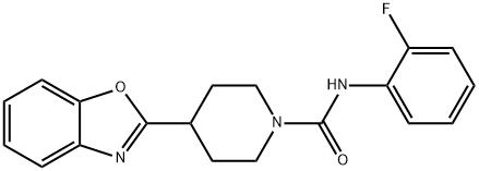 1-Piperidinecarboxamide,4-(2-benzoxazolyl)-N-(2-fluorophenyl)-(9CI) 结构式