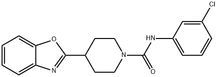 1-Piperidinecarboxamide,4-(2-benzoxazolyl)-N-(3-chlorophenyl)-(9CI) Structure