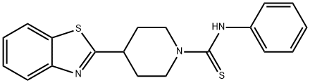 1-Piperidinecarbothioamide,4-(2-benzothiazolyl)-N-phenyl-(9CI) Structure