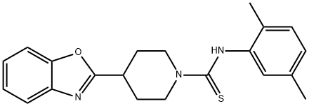 1-Piperidinecarbothioamide,4-(2-benzoxazolyl)-N-(2,5-dimethylphenyl)-(9CI) 化学構造式