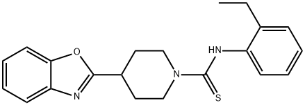 1-Piperidinecarbothioamide,4-(2-benzoxazolyl)-N-(2-ethylphenyl)-(9CI) Structure