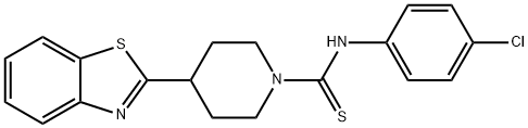 1-Piperidinecarbothioamide,4-(2-benzothiazolyl)-N-(4-chlorophenyl)-(9CI) Struktur