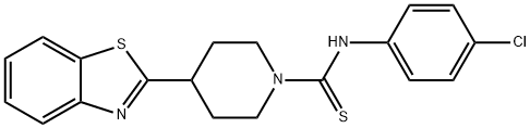 1-Piperidinecarbothioamide,4-(2-benzothiazolyl)-N-(4-chlorophenyl)-(9CI) Structure