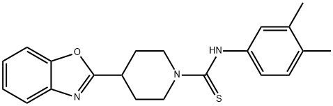 1-Piperidinecarbothioamide,4-(2-benzoxazolyl)-N-(3,4-dimethylphenyl)-(9CI) Structure