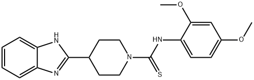 1-Piperidinecarbothioamide,4-(1H-benzimidazol-2-yl)-N-(2,4-dimethoxyphenyl)-(9CI) Structure