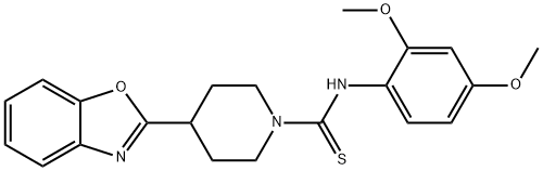 1-Piperidinecarbothioamide,4-(2-benzoxazolyl)-N-(2,4-dimethoxyphenyl)-(9CI) Structure