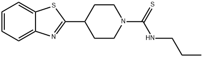 1-Piperidinecarbothioamide,4-(2-benzothiazolyl)-N-propyl-(9CI) Structure