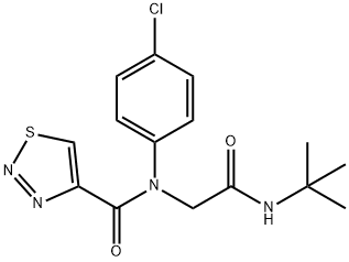 1,2,3-Thiadiazole-4-carboxamide,N-(4-chlorophenyl)-N-[2-[(1,1-dimethylethyl)amino]-2-oxoethyl]-(9CI) Structure