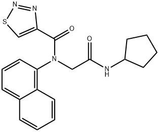 1,2,3-Thiadiazole-4-carboxamide,N-[2-(cyclopentylamino)-2-oxoethyl]-N-1-naphthalenyl-(9CI)|