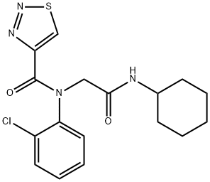 1,2,3-Thiadiazole-4-carboxamide,N-(2-chlorophenyl)-N-[2-(cyclohexylamino)-2-oxoethyl]-(9CI) Struktur
