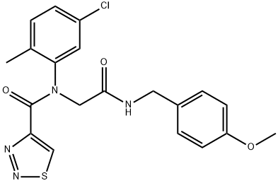 1,2,3-Thiadiazole-4-carboxamide,N-(5-chloro-2-methylphenyl)-N-[2-[[(4-methoxyphenyl)methyl]amino]-2-oxoethyl]-(9CI) Structure