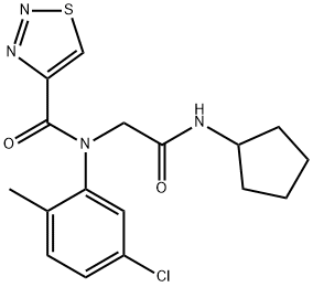 605638-28-6 1,2,3-Thiadiazole-4-carboxamide,N-(5-chloro-2-methylphenyl)-N-[2-(cyclopentylamino)-2-oxoethyl]-(9CI)