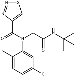 1,2,3-Thiadiazole-4-carboxamide,N-(5-chloro-2-methylphenyl)-N-[2-[(1,1-dimethylethyl)amino]-2-oxoethyl]-(9CI) Structure