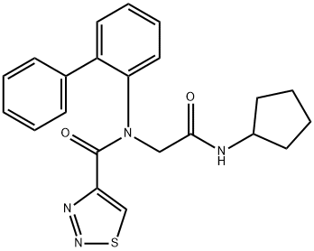 1,2,3-Thiadiazole-4-carboxamide,N-[1,1-biphenyl]-2-yl-N-[2-(cyclopentylamino)-2-oxoethyl]-(9CI)|