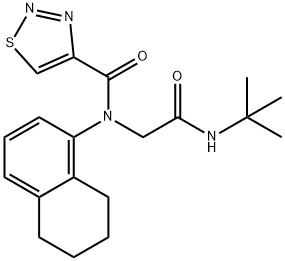 605638-38-8 1,2,3-Thiadiazole-4-carboxamide,N-[2-[(1,1-dimethylethyl)amino]-2-oxoethyl]-N-(5,6,7,8-tetrahydro-1-naphthalenyl)-(9CI)