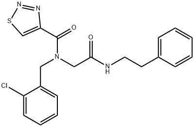 1,2,3-Thiadiazole-4-carboxamide,N-[(2-chlorophenyl)methyl]-N-[2-oxo-2-[(2-phenylethyl)amino]ethyl]-(9CI) Struktur