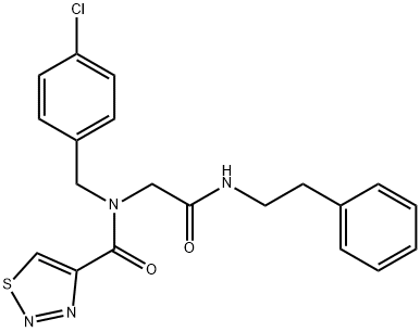 1,2,3-Thiadiazole-4-carboxamide,N-[(4-chlorophenyl)methyl]-N-[2-oxo-2-[(2-phenylethyl)amino]ethyl]-(9CI) 结构式