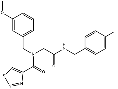 605638-63-9 1,2,3-Thiadiazole-4-carboxamide,N-[2-[[(4-fluorophenyl)methyl]amino]-2-oxoethyl]-N-[(3-methoxyphenyl)methyl]-(9CI)