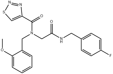 605638-71-9 1,2,3-Thiadiazole-4-carboxamide,N-[2-[[(4-fluorophenyl)methyl]amino]-2-oxoethyl]-N-[(2-methoxyphenyl)methyl]-(9CI)