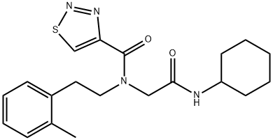 1,2,3-Thiadiazole-4-carboxamide,N-[2-(cyclohexylamino)-2-oxoethyl]-N-[2-(2-methylphenyl)ethyl]-(9CI)|