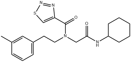 1,2,3-Thiadiazole-4-carboxamide,N-[2-(cyclohexylamino)-2-oxoethyl]-N-[2-(3-methylphenyl)ethyl]-(9CI)|