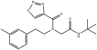 1,2,3-Thiadiazole-4-carboxamide,N-[2-[(1,1-dimethylethyl)amino]-2-oxoethyl]-N-[2-(3-methylphenyl)ethyl]-(9CI)|