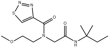 1,2,3-Thiadiazole-4-carboxamide,N-[2-[(1,1-dimethylpropyl)amino]-2-oxoethyl]-N-(2-methoxyethyl)-(9CI) Struktur