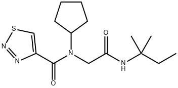 1,2,3-Thiadiazole-4-carboxamide,N-cyclopentyl-N-[2-[(1,1-dimethylpropyl)amino]-2-oxoethyl]-(9CI) Struktur