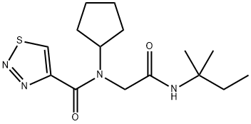 1,2,3-Thiadiazole-4-carboxamide,N-cyclopentyl-N-[2-[(1,1-dimethylpropyl)amino]-2-oxoethyl]-(9CI) Structure
