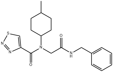1,2,3-Thiadiazole-4-carboxamide,N-(4-methylcyclohexyl)-N-[2-oxo-2-[(phenylmethyl)amino]ethyl]-(9CI) Structure