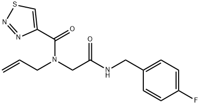 605638-99-1 1,2,3-Thiadiazole-4-carboxamide,N-[2-[[(4-fluorophenyl)methyl]amino]-2-oxoethyl]-N-2-propenyl-(9CI)