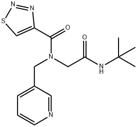 1,2,3-Thiadiazole-4-carboxamide,N-[2-[(1,1-dimethylethyl)amino]-2-oxoethyl]-N-(3-pyridinylmethyl)-(9CI) Struktur