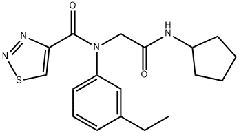 1,2,3-Thiadiazole-4-carboxamide,N-[2-(cyclopentylamino)-2-oxoethyl]-N-(3-ethylphenyl)-(9CI) Structure