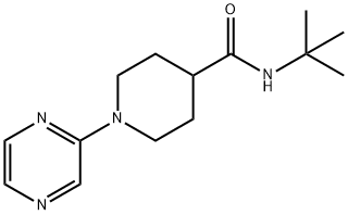 4-Piperidinecarboxamide,N-(1,1-dimethylethyl)-1-pyrazinyl-(9CI) 结构式