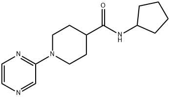 4-Piperidinecarboxamide,N-cyclopentyl-1-pyrazinyl-(9CI) 结构式