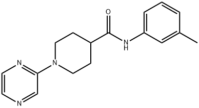 4-Piperidinecarboxamide,N-(3-methylphenyl)-1-pyrazinyl-(9CI) Structure