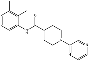 4-Piperidinecarboxamide,N-(2,3-dimethylphenyl)-1-pyrazinyl-(9CI) Structure