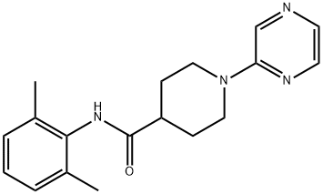4-Piperidinecarboxamide,N-(2,6-dimethylphenyl)-1-pyrazinyl-(9CI) 结构式