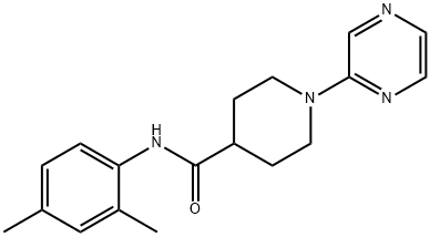 4-Piperidinecarboxamide,N-(2,4-dimethylphenyl)-1-pyrazinyl-(9CI) Structure