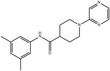 4-Piperidinecarboxamide,N-(3,5-dimethylphenyl)-1-pyrazinyl-(9CI) Structure