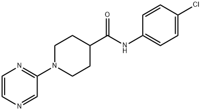 4-Piperidinecarboxamide,N-(4-chlorophenyl)-1-pyrazinyl-(9CI) Structure