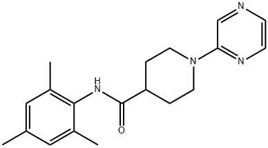 4-Piperidinecarboxamide,1-pyrazinyl-N-(2,4,6-trimethylphenyl)-(9CI) 结构式