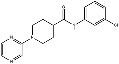 4-Piperidinecarboxamide,N-(3-chlorophenyl)-1-pyrazinyl-(9CI) Structure