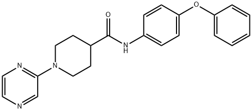 4-Piperidinecarboxamide,N-(4-phenoxyphenyl)-1-pyrazinyl-(9CI) 结构式