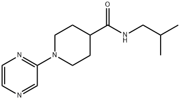 4-Piperidinecarboxamide,N-(2-methylpropyl)-1-pyrazinyl-(9CI) 结构式