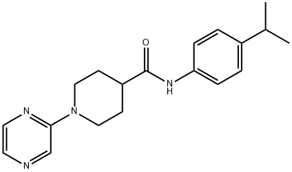 4-Piperidinecarboxamide,N-[4-(1-methylethyl)phenyl]-1-pyrazinyl-(9CI) Structure