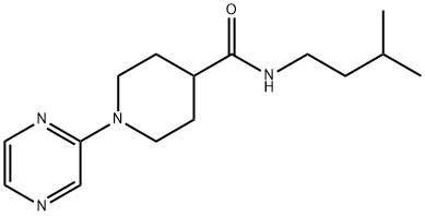 4-Piperidinecarboxamide,N-(3-methylbutyl)-1-pyrazinyl-(9CI) Structure