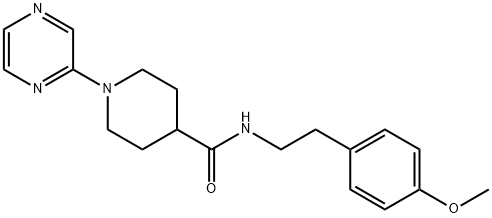 4-Piperidinecarboxamide,N-[2-(4-methoxyphenyl)ethyl]-1-pyrazinyl-(9CI) Structure